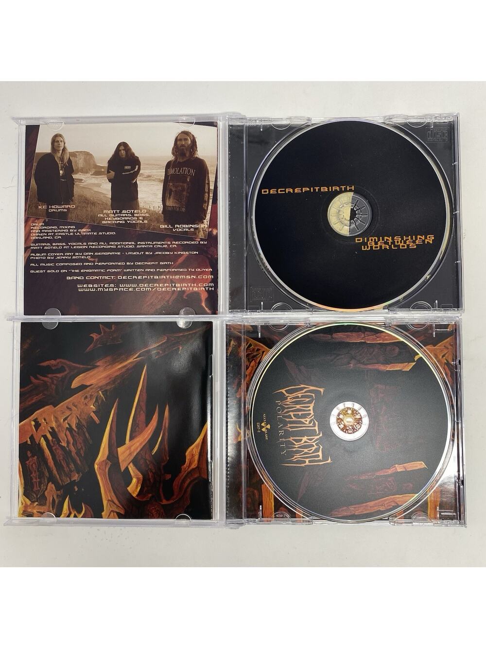 Decrepit Birth Cd Lot Of 2 - Diminishing Between Worlds/ Polarity